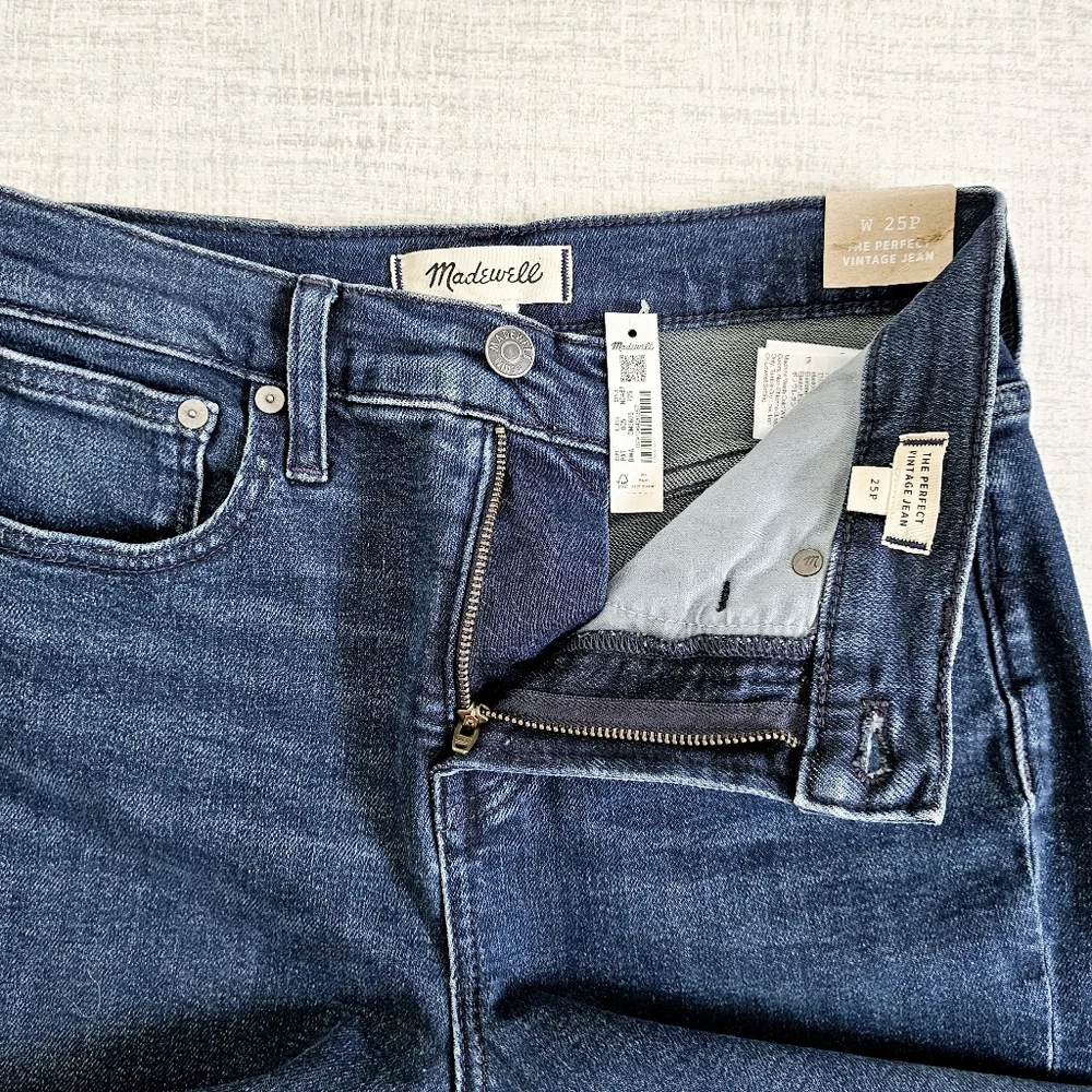 🆕️Madewell The Perfect Vintage Dark Wash Women Jeans 25P - Picture 5 of 13